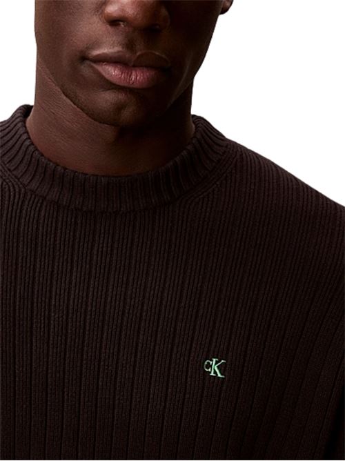 Maglione a coste in cotone Calvin Klein Jeans | LV04RD314GUB1